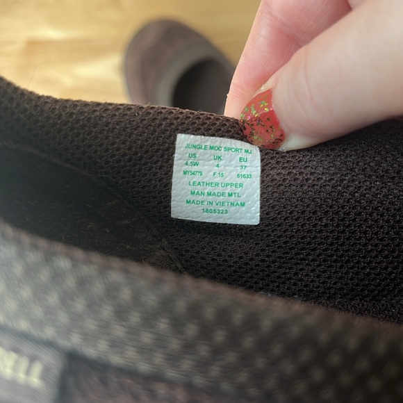 Last chance! Merrell Jungle Moc Sport Brown Suede Leather Mary Jane-big kid 4.5W - Picture 8 of 8